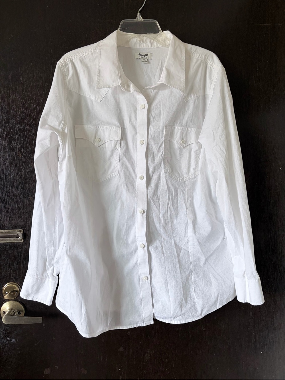 Wrangler retro men’s white button down shirt XXL